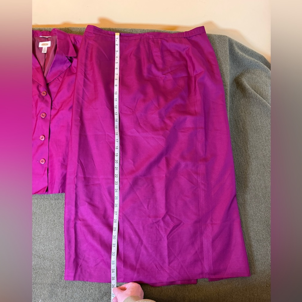 Talbots 2 pc Silk Suit size 18 purple - Picture 10 of 14